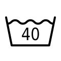 Wash at or below 40 °C