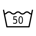 Wash at or below 50 °C