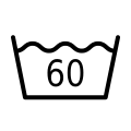 Wash at or below 60 °C